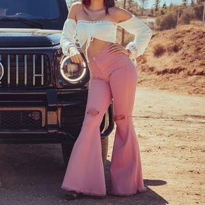 Pink extra bell bottoms